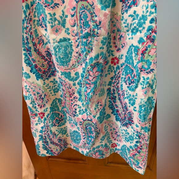 Talbots Women’s Cotton Fresco Paisley Sheath Dress Size 14 - Picture 7 of 10